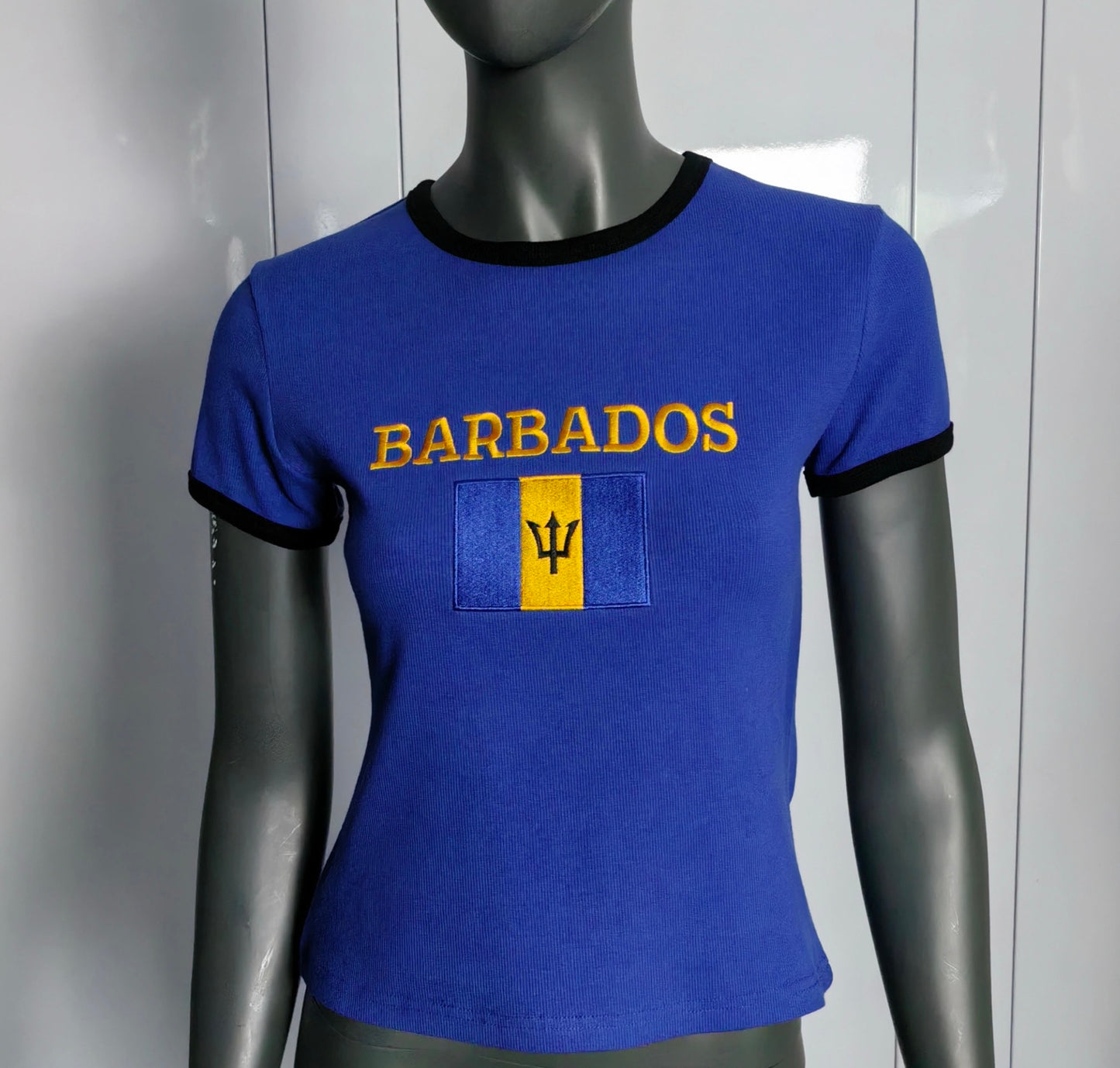 Bajan Crop Top Flag Tee