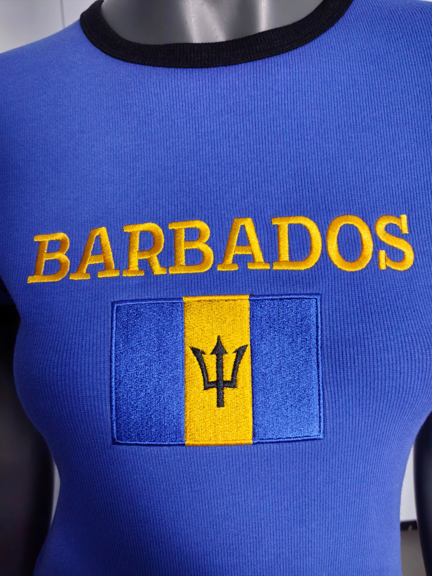 Bajan Crop Top Flag Tee