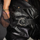 Milan Black Leather Vest